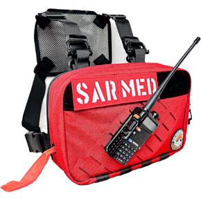 Search and Rescue Chest Pack | Radio Harness Rig, Medical, EMT, Ski Patrol, Wildland Fire