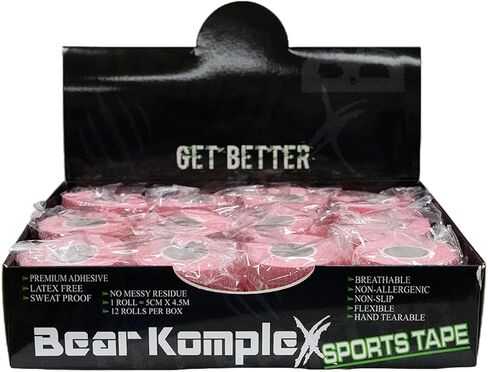 Bear Komplex Athletic Sports Thumb Tape, Premium Adhesive Wrap, 5 cm Tape for at-Home Workouts, Sweatproof, Breathable, and Non-Slip for Lifting, and Hook Grip, Hypoallergenic and Latex Free in Kuwait