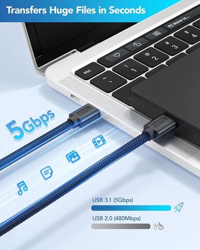 ANDTOBO USB 3.0 Female to Female Extension Cable USB 3.0 Type A Coupler Cord,Navy- 3.3Ft in Saudi Arabia