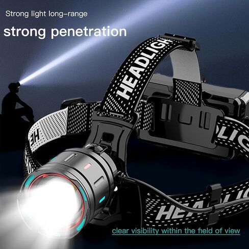 Portable Rechargeable Headlamp USB C with Six Lighting Modes & Magnetic Attachment: Waterproof Motion Sensor Head Lamp, Built for The Outdoors, and Headlamp Battery Powered in Saudi Arabia