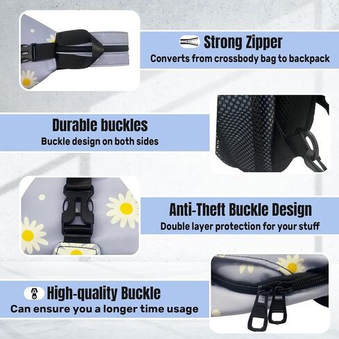 Leopard Print Sling Bag For Women Men Crossbody Chest Bag Trendy Shoulder Bags Backpack Two-Purpose Bag Casual Daypacks Belt Bag For Travel Hiking in Saudi Arabia