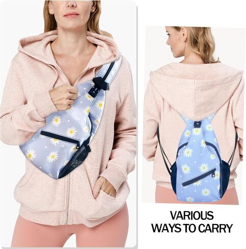 Leopard Print Sling Bag For Women Men Crossbody Chest Bag Trendy Shoulder Bags Backpack Two-Purpose Bag Casual Daypacks Belt Bag For Travel Hiking in Saudi Arabia