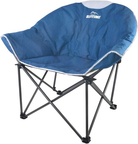 كرسي أريكة للعيش في الهواء الطلق، كرسي أريكة مبطن كبير الحجم مريح وقابل للطي للتخييم والمشي لمسافات طويلة وحقيبة حمل in Kuwait