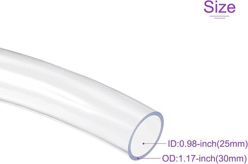 انبوب شفاف مرن من بلاستيك PVC بقطر داخلي 2 ملم بقطر داخلي 3.0 ملم من دي ميوتك، انبوب فينيل شفاف لانابيب مياه الحديقة، انبوب هواء للزيت، طول 2 متر in Kuwait