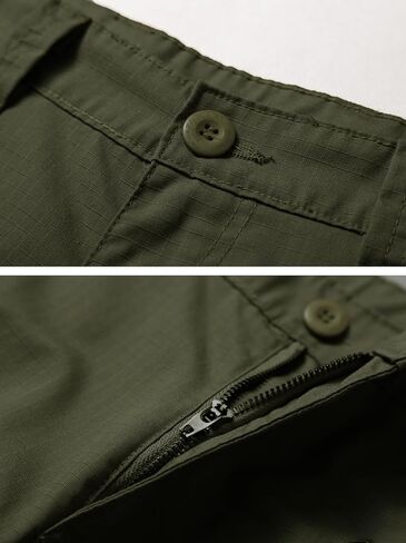 TRGPSG Men's Hiking Pants, Outdoor Ripstop Wild Cargo Pants, Multi-Pocket Army Camo Pants, Lightweight Casual Pants in Kuwait