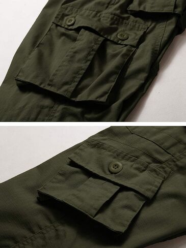 TRGPSG Men's Hiking Pants, Outdoor Ripstop Wild Cargo Pants, Multi-Pocket Army Camo Pants, Lightweight Casual Pants in Kuwait