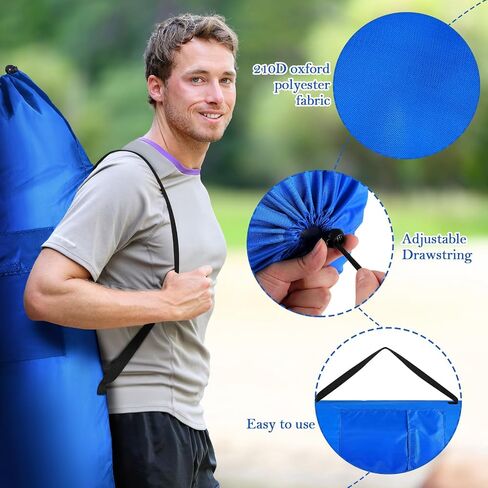 6 Pcs 43 x 9 Inch Camp Chair Replacement Bag Foldable Camping Chair Bag Large Portable Folding Chair Carrying Bag with Handle Strap and 2 Pockets for Outdoor, No Chair Included (Blue) in Saudi Arabia