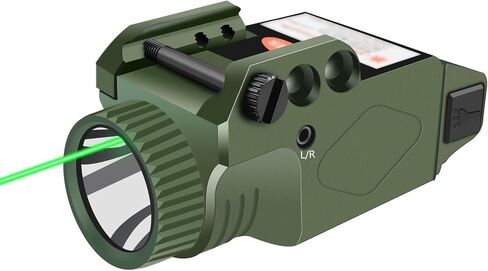 Gun Laser Sight Flashlight Combo，Green Laser with Tactical 600 Lumen Flashlight, USB Rechargeable,Compact Rail Mount for Handgun Picatinny Rail (Green Laser) in Saudi Arabia