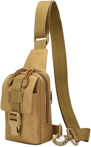 MiOYOOW Small Sling Backpack, Tactical Shoulder Chest Messenger Bag Molle Crossbody Bag for Camping Sport Hilking in Saudi Arabia