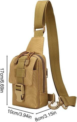MiOYOOW Small Sling Backpack, Tactical Shoulder Chest Messenger Bag Molle Crossbody Bag for Camping Sport Hilking in Saudi Arabia