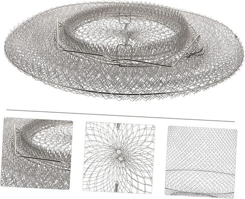حاوية أسلاك متينة من الفولاذ المقاوم للصدأ - تصميم مريح قابل للطي - ملحقات صيد أساسية - مثالية للصيادين العمليين in Kuwait