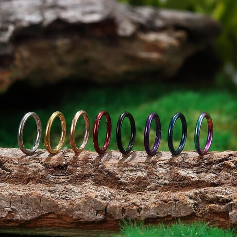 SAILIMUE 8 قطع 16G 18G G23 حلقات أنف من التيتانيوم للنساء والرجال متعددة الألوان مفصلات غضروفية شفة حاجز هيليكس محارة تراغوس ثقب المجوهرات 8 مم 10 مم in Saudi Arabia
