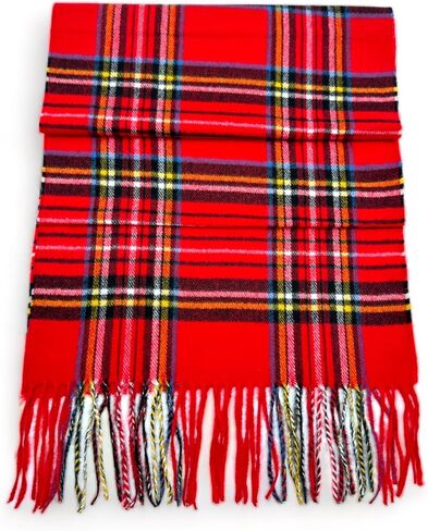 Velurie Cashmere Feel Unisex Scarf Elegant and Classic Design Shawl Wrap for Women and Men (Black/White) in Saudi Arabia