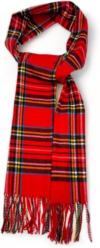 Velurie Cashmere Feel Unisex Scarf Elegant and Classic Design Shawl Wrap for Women and Men (Black/White) in Saudi Arabia