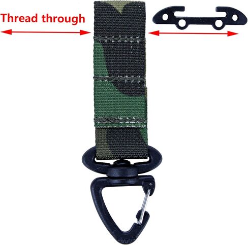 Molle Carabiner Triangle Glove Clip T-Mount, Tactical Swivel Plastic Snap Hook, Molle T Bar Key Ring Holder Battle Belt Accessories in Saudi Arabia