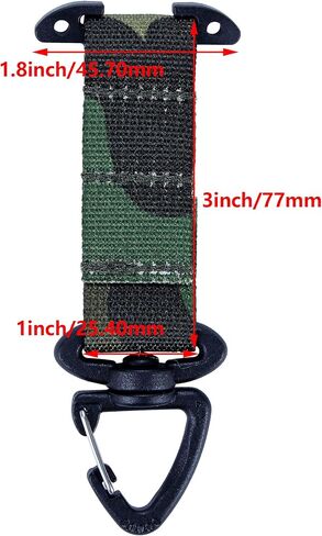 Molle Carabiner Triangle Glove Clip T-Mount, Tactical Swivel Plastic Snap Hook, Molle T Bar Key Ring Holder Battle Belt Accessories in Saudi Arabia
