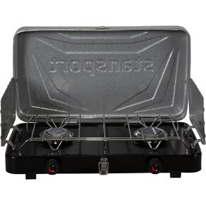 Stansport 2-Burner Regulated Propane Stove - Silver (203-93)