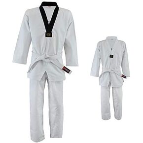 Twister Taekwondo uniform 8oz poly/cotton with embrodary on back (WHITE - V, 000)