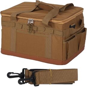 VGEBY 30L Camping Storage Bag, Multipurpose Large Capacity Lightweight Hard Collapsible Camping Bag with Handles Khaki, VGEBYp61o0x94a3