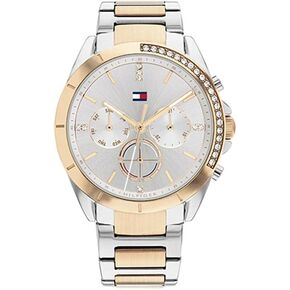Tommy Hilfiger Women's Quartz Multifunction Stainless Steel and Link Bracelet Watch, Color: Silver (Model: 1782384)