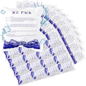 250 قطعة من عبوات الثلج الجاف لشحن الأطعمة المجمدة، عبوات ثلج قابلة لإعادة الاستخدام للشحن والمبردات، حزمة ثلج باردة لصندوق الغداء البريدي، حقيبة غداء تخزين طازجة طويلة الأمد in Kuwait
