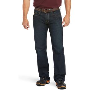 Ariat Male Rebar M5 Straight DuraStretch Basic Stackable Straight Leg Jean Blackstone 48W x 34L
