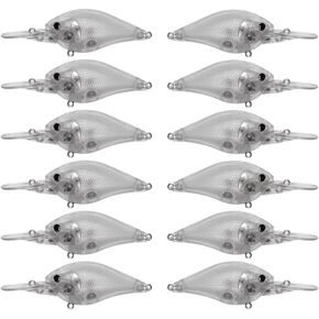 Lure Blanks Unpainted Swimbait,Crankbait Blanks,20pcs Unpainted Fishing Lures Blank Minnow Crankbaits Hard Bait Bodies Set 3.34Inch/0.38g