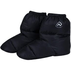 Winter Duck Down Booties Down Socks Soft Cozy Water-Resistant Down Filled Slippers for Camping Backpacking Indoor