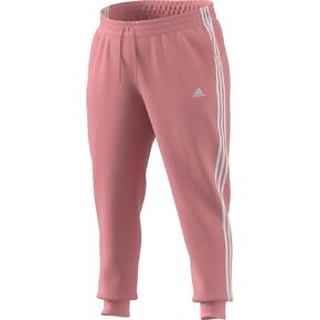 adidas 3-Stripes Fleece Cuffed Pants Black/White 1 MD
