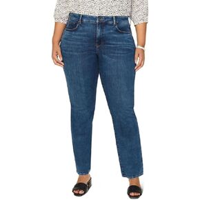 NYDJ Women's Size Marilyn Straight Ankle Jeans | Slimming & Flattering Fit, Black, 24 Plus
