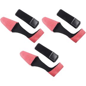 lasenersm 3 Sets Fishing Rod Tip Cover Set Fishing Rod Tip Protector Fishing Rod Tip Covers and Fishing Rod Tie Fishing Rod Belts Fishing Rod Straps Fishing Pole Sleeve Cover Glove Protector, Red