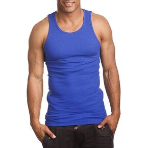 Men's A-Shirt Muscle Tank Top Gym Work Out Super Thick 3 PACK (X-Large, White)