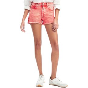 7 For All Mankind Women's Monroe Cuttoff Short Red