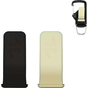 Terra Clip Pull Tabs 2-Pack - Durable Silicone Enhancements or Replacements for FIDLOCK Hook 20 Compatible Gear — Glow in The Dark and Black