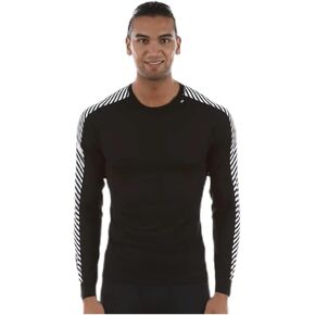 Helly Hansen Men's Standard HH LIFA Stripe Crew Base Layer, 998 Black, X-Large