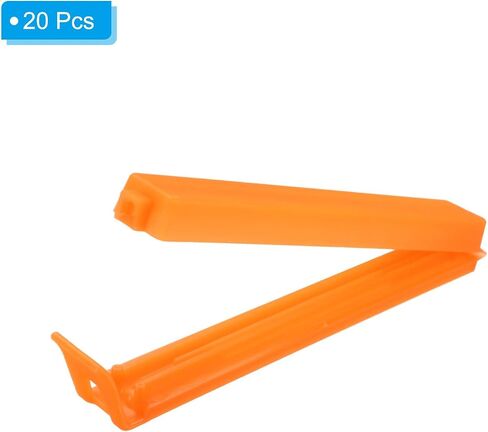 PATIKIL Sealing Clips 3.5 Inch, 20 Pack Reusable Plastic Bag Clamp Sealer for Home Kitchen Food Storage, Orange in Saudi Arabia