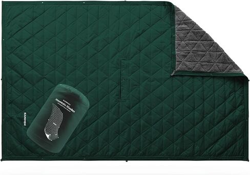 KAMMOK Mountain Blanket - Ultra-Plush Fleece, Water Resistant, Portable, Durable, Indoor/Outdoor Camp Blanket (84 in × 50 in) - Pine Green in Saudi Arabia