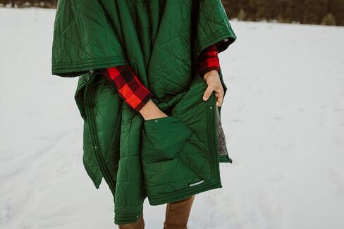 KAMMOK Mountain Blanket - Ultra-Plush Fleece, Water Resistant, Portable, Durable, Indoor/Outdoor Camp Blanket (84 in × 50 in) - Pine Green in Saudi Arabia