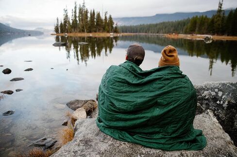 KAMMOK Mountain Blanket - Ultra-Plush Fleece, Water Resistant, Portable, Durable, Indoor/Outdoor Camp Blanket (84 in × 50 in) - Pine Green in Saudi Arabia