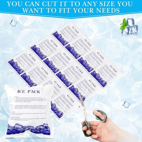 250 قطعة من عبوات الثلج الجاف لشحن الأطعمة المجمدة، عبوات ثلج قابلة لإعادة الاستخدام للشحن والمبردات، حزمة ثلج باردة لصندوق الغداء البريدي، حقيبة غداء تخزين طازجة طويلة الأمد in Kuwait