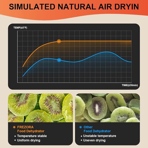 Food Dehydrator Machine,3 BPA-Free Trays,200W,24H Timer Fruits Dehydrator and 176°F Adjustable Temperature Control,Jerky, Herbs, Fruit, Veggies, Vegetable,Dried Snacks in Saudi Arabia