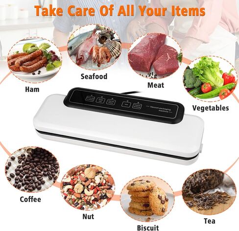 آلة ختم الفراغ التجارية، آلة ختم نظام الطعام للوجبات، آلة ختم الطعام 60KPA، 10 أكياس طعام مجانية، سهلة التنظيف، سهلة التشغيل in Kuwait