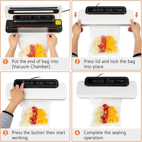آلة ختم الفراغ التجارية، آلة ختم نظام الطعام للوجبات، آلة ختم الطعام 60KPA، 10 أكياس طعام مجانية، سهلة التنظيف، سهلة التشغيل in Kuwait