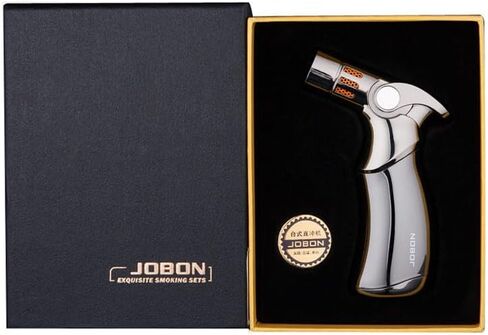 Torch Lighter 4 Jet Flame Butane Lighter Refillable Windproof Gas Lighters, Gift Box Included (Without Gas) in Saudi Arabia