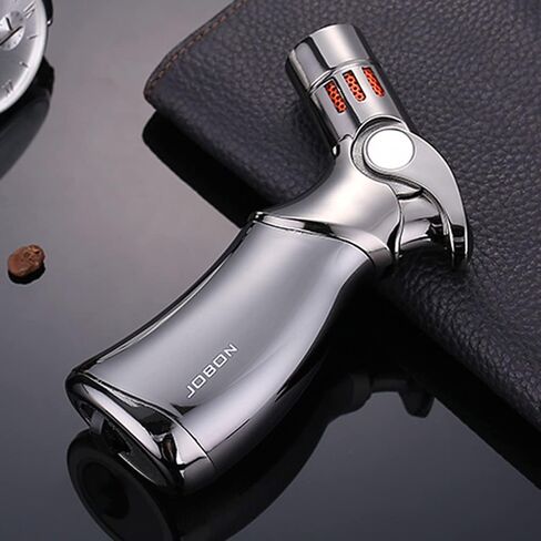 Torch Lighter 4 Jet Flame Butane Lighter Refillable Windproof Gas Lighters, Gift Box Included (Without Gas) in Saudi Arabia