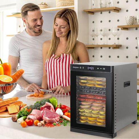 Dehyber 14 Stainless Steel Layers Commercial Large and dehydrator machine, dehydrator for Jerky,fruits and herbs, LCD Display with 48H Adjustable Timer and 95℉~167℉ Temperature Control in Saudi Arabia