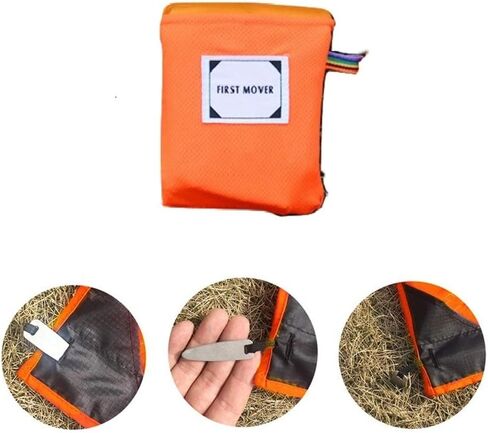 Outdoor Portable Picnic Blankets Beach Blanket Waterproof Camping Mat, Sand Free & Lightweight, Excellent for Travel | 59x70 inch, Black in Saudi Arabia