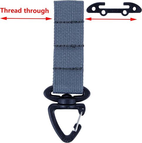 Molle Carabiner Triangle Glove Clip T-Mount, Tactical Swivel Plastic Snap Hook, Molle T Bar Key Ring Holder Battle Belt Accessories in Saudi Arabia
