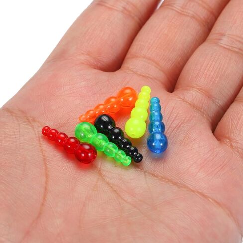 PATIKIL Stacked Fishing Beads, 50 Pack Plastic Fishing Bead Lure Tackle Inline Making Supplies for Saltwater Freshwater, Multicolor in Saudi Arabia