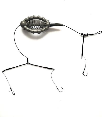 10 pcs Ready to use Fish Feeder with 3 Hooks Weight 1,94 oz in Saudi Arabia